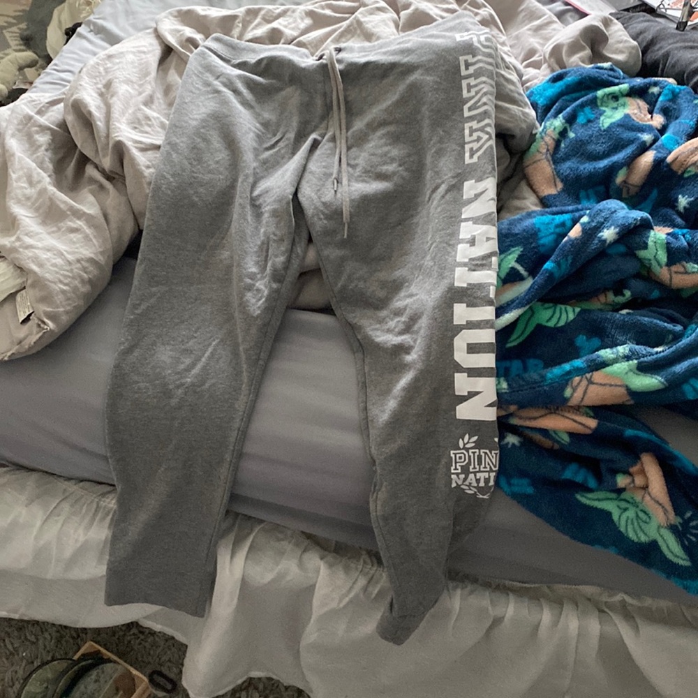 PINK gray joggers